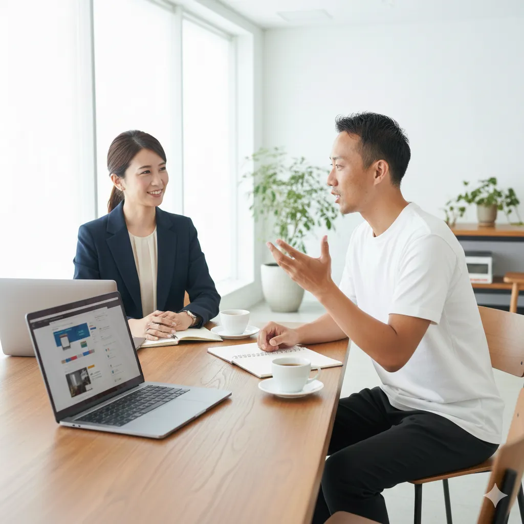 お客様と真摯に向き合う打ち合わせの様子